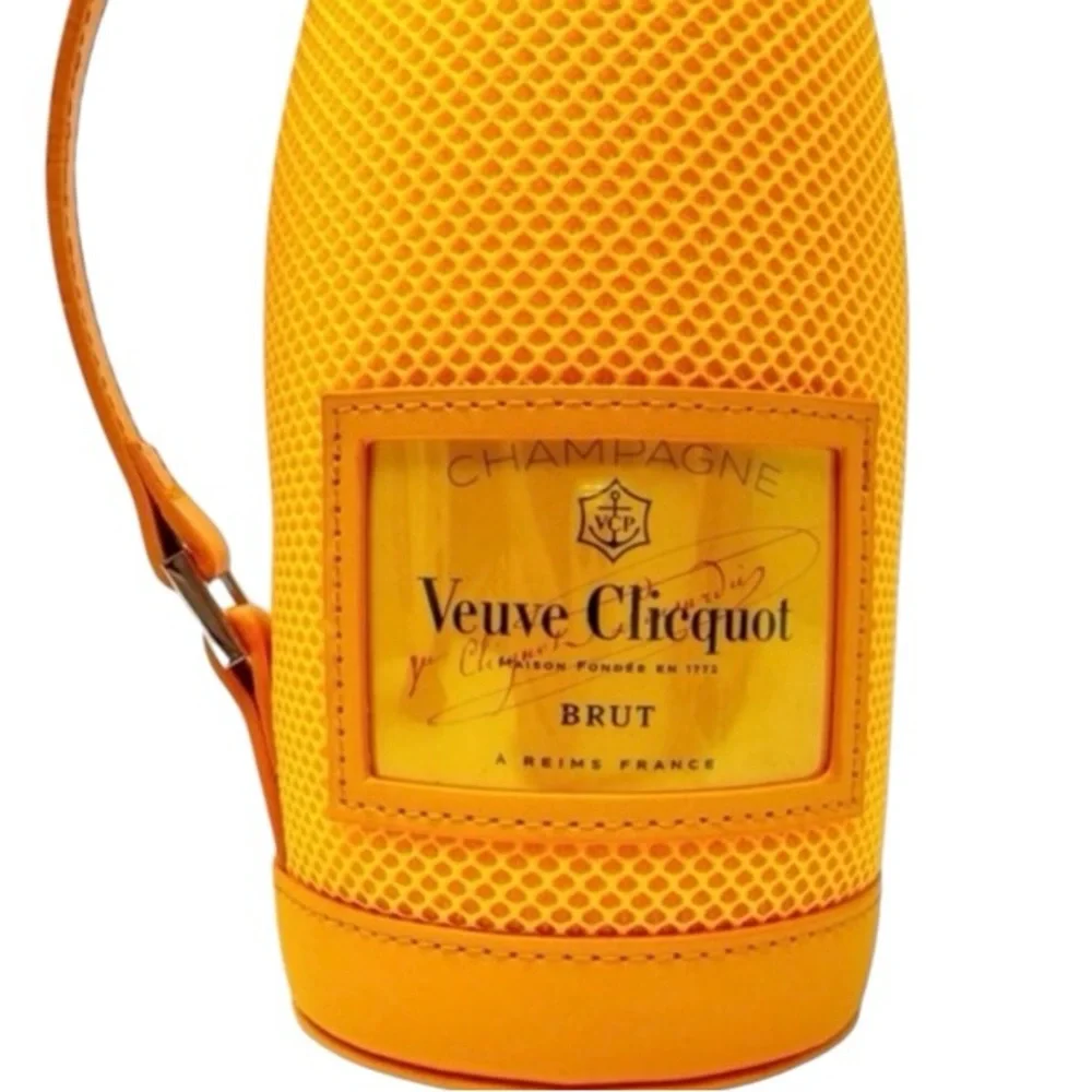 Veuve Clicquot Champagne Ice Jacket Bottle Holder Carrier Coozie Orange/Gold